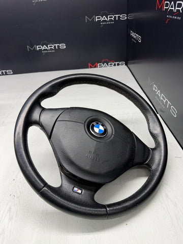 1996 - 2002 BMW E36 Z3 M M3 Leather Steering Wheel Black 3 Spoke 32342229487 OEM