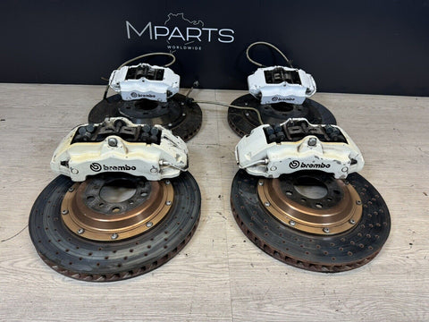 08-13 BMW E90 E92 E93 M3 BREMBO Big Brake Kit Calipers Rotors Set Used Plug Play