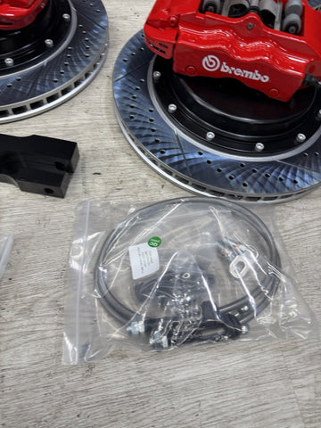 NEW 01-06 BMW E46 M3 BREMBO Big Brake Kit Red Calipers Rotors Set Plug Play
