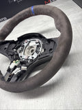 20-24 OEM BMW F97 F98 X3M Heated Steering Wheel Rewrapped Faded Suede