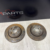 01-06 BMW E46 M3 Rear Discs Brakes Rotors Drilled Slotted