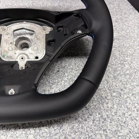 BMW 08-13 E92 M3 Manual Custom Leather Sides Flat Bottom Top Steering Wheel Red