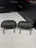 99-06 BMW E46 328 325 330 Sedan Coupe Rear Seat Headrest Black Pair OEM