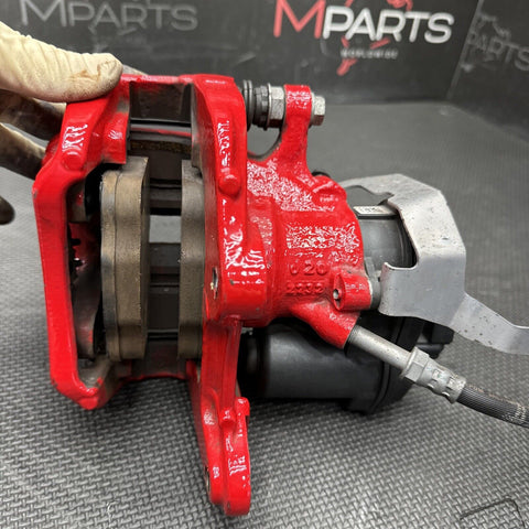 21-23 BMW G80 M3 COMPETITION S58 OEM LEFT DRIVER REAR ELECTRIC BRAKE CALIPER RED