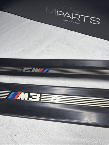 96-99 BMW E36 M3 Coupe Door Sills Trims Pair Black OEM