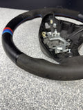 BMW Steering Wheel 01-06 E46 M3 Stock SMG Rewrapped Tri Color Stripe