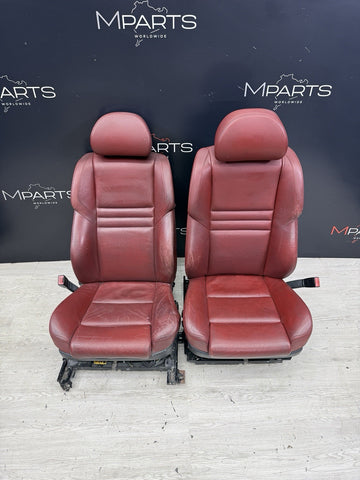 BMW 06-07 E60 M5 Sedan Front Seats Leather Heated Indianapolis Red