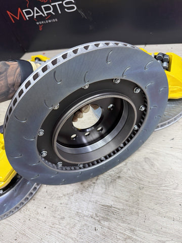NEW 95-99 BMW E36 M3 BREMBO Big Brake Kit Yellow Calipers Rotors Set Plug Play