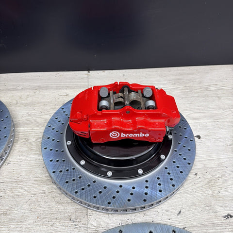 NEW 95-99 BMW E36 M3 BREMBO Big Brake Kit Red Calipers Rotors Set Plug & Play