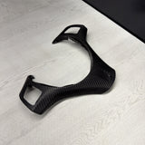 08-13 BMW E90 E92 E93 M3 Lower Steering Wheel Trim Cover Plate Black Wrapped