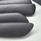 01-06 BMW E46 M3 Convertible Door Upper Arm Rest Armrest Pads Black