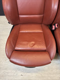 08-13 BMW E92 M3 Coupe Original Fox Red Interior Front Seats Pair Complete