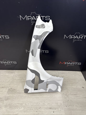 01-06 BMW E46 M3 Right Passenger Fender Alpine White Camouflage Wrap