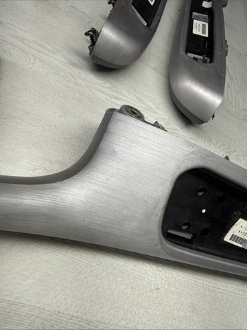 01-06 BMW E46 M3 Coupe Brushed Aluminum/Grey Door Trims Armrests Front & Rear