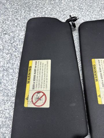 BMW 94-99 E36 M3 Coupe Black Sun Visors Sunvisors Pair OEM