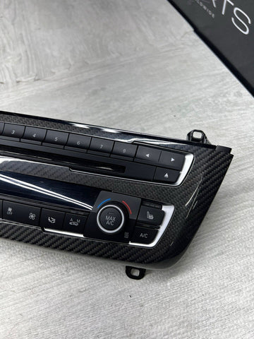 15-20 BMW F80 F82 F83 M3 M4 HVAC Climate Control Audio Radio Carbon Fiber Cover
