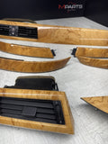 BMW E60 M5 06-08 Olive Ash Carrara Wood Interior Trim 7 Piece Trim Set