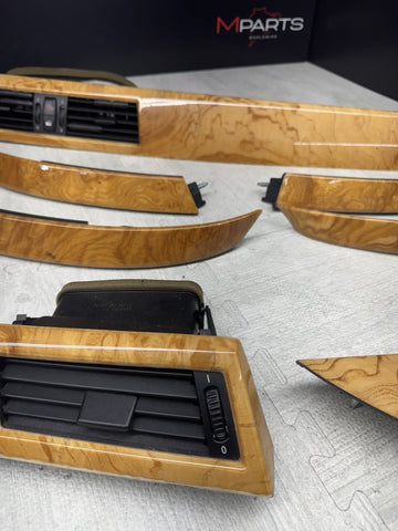 BMW E60 M5 06-08 Olive Ash Carrara Wood Interior Trim 7 Piece Trim Set