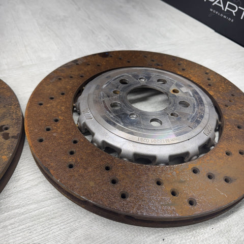 OEM Used 21-24 BMW G80 G82 G83 M3 M4 Rear Brakes Rotors 8k Miles