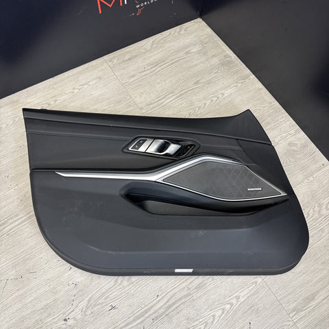 21-24 BMW G20 G80 M3 Front Left Driver Door Card Panel Cover Trim *Damage*