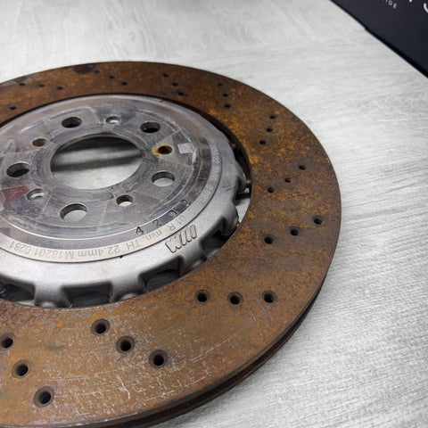 OEM Used 21-24 BMW G80 G82 G83 M3 M4 Rear Brakes Rotors 8k Miles