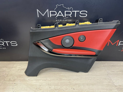 14-20 BMW F83 M4 CONVERTIBLE REAR RIGHT TRIM PANEL CARD MERINO SAKHIR ORANGE