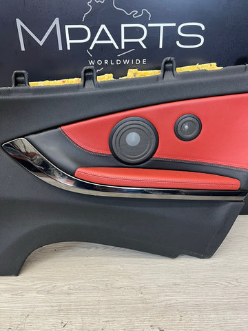 14-20 BMW F83 M4 CONVERTIBLE REAR RIGHT TRIM PANEL CARD MERINO SAKHIR ORANGE