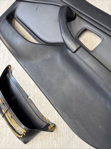 96-02 BMW Z3M Front Right Passenger Door Card Panel Cover Leather Black / Grey