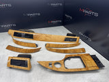 BMW E60 M5 06-08 Olive Ash Carrara Wood Interior Trim 7 Piece Trim Set