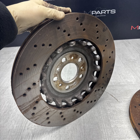 OEM Used 21-24 BMW G80 G82 G83 M3 M4 Rear Brakes Rotors 8k Miles