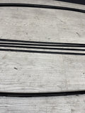 06-11 BMW E90 M3 Sedan High Gloss Shadowline Trim Moldings Rain Gutters Pair