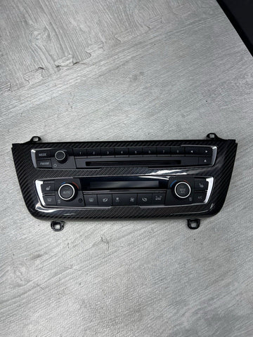 15-20 BMW F80 F82 F83 M3 M4 HVAC Climate Control Audio Radio Carbon Fiber Cover