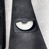 04-10 BMW E60 5 Series M5 Front B-Pillar Trim Panels Alcantara Black Set