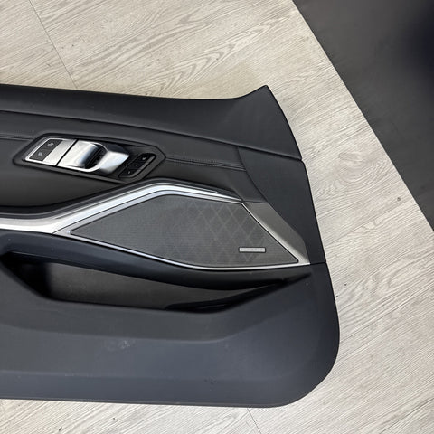 21-24 BMW G20 G80 M3 Front Left Driver Door Card Panel Cover Trim *Damage*