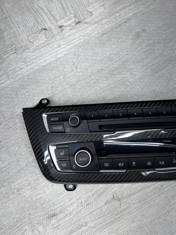 15-20 BMW F80 F82 F83 M3 M4 HVAC Climate Control Audio Radio Carbon Fiber Cover