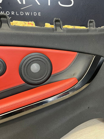 14-20 BMW F83 M4 CONVERTIBLE REAR LEFT TRIM PANEL CARD MERINO SAKHIR ORANGE