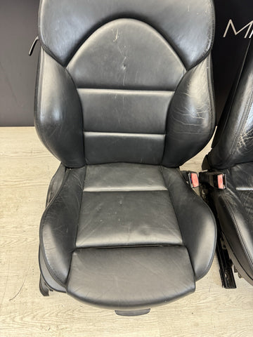 01-06 BMW E46 M3 Coupe Interior Front Seats Black Not heated