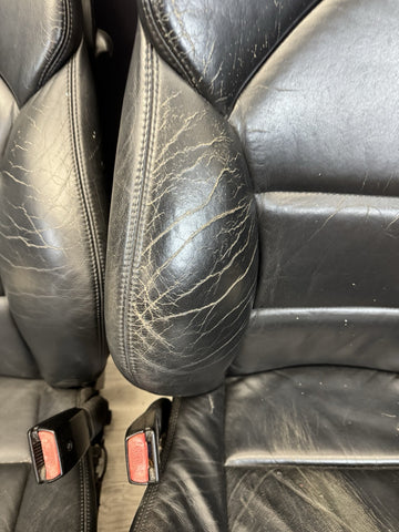 01-06 BMW E46 M3 Coupe Interior Front Seats Black Not heated