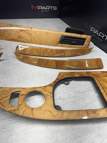 BMW E60 M5 06-08 Olive Ash Carrara Wood Interior Trim 7 Piece Trim Set