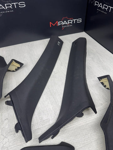 08-13 BMW E92 M3 OEM ABC PILLAR PILLARS BLACK PAIR SET *NOTES*