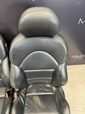 01-06 BMW E46 M3 Coupe Interior Front Seats Black Not heated