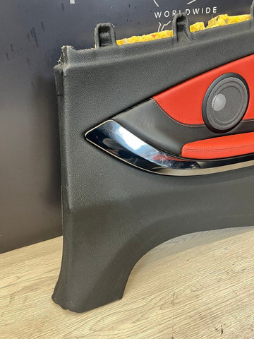 14-20 BMW F83 M4 CONVERTIBLE REAR RIGHT TRIM PANEL CARD MERINO SAKHIR ORANGE