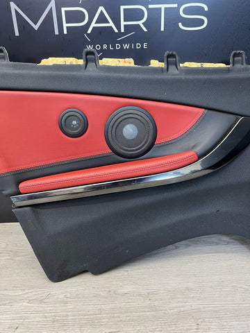 14-20 BMW F83 M4 CONVERTIBLE REAR LEFT TRIM PANEL CARD MERINO SAKHIR ORANGE