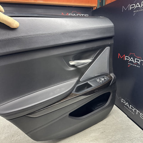 13-19 BMW F06 M6 Left Driver Rear Door Trim Panel With Sunshade