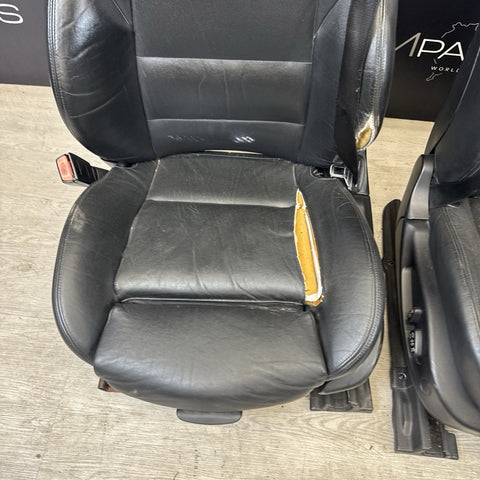 01-06 BMW E46 M3 Convertible Interior Front Non Heated Seats Black