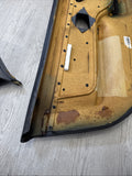 96-02 BMW Z3M Front Right Passenger Door Card Panel Cover Leather Black / Grey