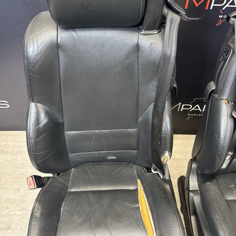 01-06 BMW E46 M3 Convertible Interior Front Non Heated Seats Black
