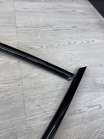 06-11 BMW E90 M3 Sedan High Gloss Shadowline Trim Moldings Rain Gutters Pair