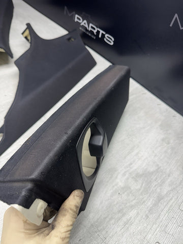 08-13 BMW E92 M3 OEM ABC PILLAR PILLARS BLACK PAIR SET *NOTES*