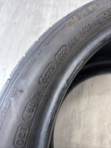 2021 - 305/30ZR19 Michelin Pilot Sport Cup 2 NO 102Y Used Tire 6-7/32